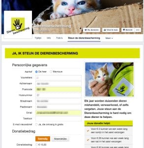 Dierenbescherming donatie APP