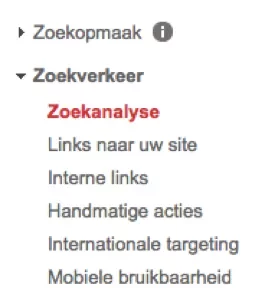 Zoekanalyse van Google Search Console om featured snippets te ontdekken.