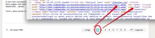 voorbeeld link elementen rel=”prev” en rel=”next”