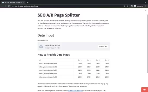 SEO A/B Splitter