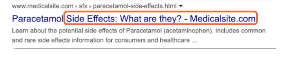 paginatitel met een focus op zoekintentie