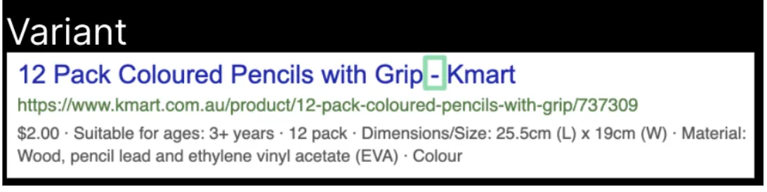 Variant- streepje in meta titel