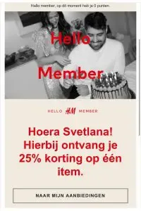 H&M: 25% korting op &eacute;&eacute;n item