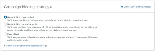 campaign bidding strategy