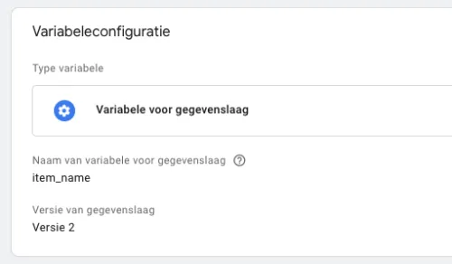 Google Tag Manager aanmaken van aangepaste variabelen 