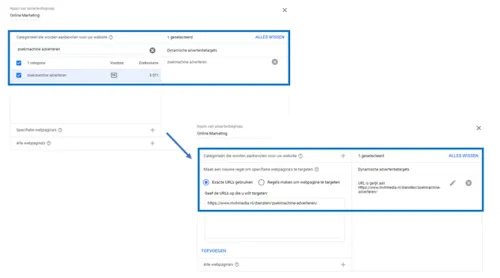 Laat zien hoe je ervoor kunt kiezen om enige structuur in je advertentie te houden