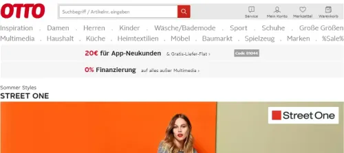 Otto homepage